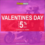 Oferta de San Valentín en ropa de Moto