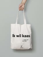 Canvas 'Ik wil kaas' tas voor €11,60 dmv code