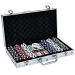 Mallette de poker en aluminium 300 jetons à 15,20€
