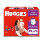Fralda da Huggies Supreme Care, tamanho XG com 24 unidades - R$ 32,99
