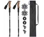JELEX Bastones de senderismo con asas de corcho negro por solo 10,79€