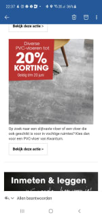 diverse pvc vloeren met kortingen tot -20 %