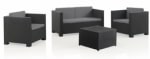 Mesa + 2 Sillones + Sofá de Resina Confort Storage Antracita a solo 239,20€ en Carrefour