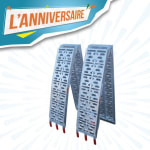Jeu de 2 rampes pliables aluminium pliables à 118€