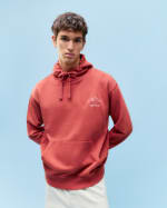 Sudadera abierta con capucha garment dye Hombre por solo 9,89€