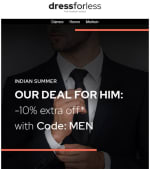 10% extra korting op herenkleding bij Dress for less