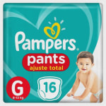 Kit com 10 Fraldas Pampers Pants Ajuste Total G 16 unidades - R$ 249,80