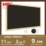 Pizarra Negra de tiza más regalo un borrador y tizas por 9.99 con envío gratis