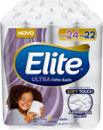 Papel Higiênico Elite Dualette com Folha Dupla e 24 rolos - R$ 37,50