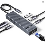 UGREEN Revodok 10Gbps Hub USB C Ethernet Gigabit HDMI 4K 60Hz PD 100W por 29,99€