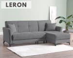 sofá con chaise longue reversible convertible en cama de 110x180 cm por 399,99€