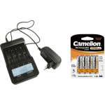 Batterijlader met gratis setje oplaadbare batterijen