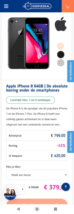 Apple IPhone 8 aan -53%