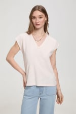 2 Camisetas de escote pico fornitura de lurex para Mujer Milano por 14.98€