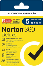 Norton Antivirus 360 5 Dispositivos con VPN y más por $293 en Amazon con Prime