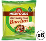 6 Paquetes de Tortillas de trigo para burrito Mexifoods bolsa 370 g por 7.88€