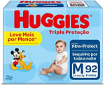 Fralda Huggies Tripla Proteção M - 92 Fraldas - R$59,90