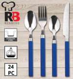 CUBERTERIA 24 PIEZAS ACERO INOXIDABLE MODELO HAPPIE BLUE solo 6,65€