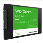 WESTERN DIGITAL - Green - Disque SSD Interne - 1 To - 2,5" - WDS100T3G0A à 64€