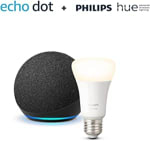Echo Dot (4.ª generación) + Philips Hue White bombilla inteligente por 30,99€