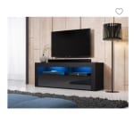 Meuble TV moderne / élégant Nuntak 2 noir / noir brillant 140cm LED sur Cdiscount pour 196,99€