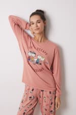 Pijama largo súper soft rosa Snoopy por solo 16,99€