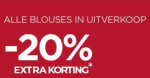 20% extra korting op alle dames blouses in de sale bij Eterna