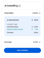 €10 korting op Odido ( unlimited Data + SMS voor €22,50 per maand)