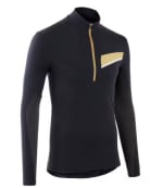 MAILLOT DE TRAIL RUNNING MANCHES LONGUES ZIP HOMME NOIR BRONZE - S au 2XL pour 10€ chez Decathlon