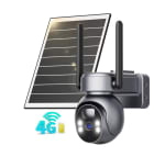 Cámara vigilancia exterior con panel solar y tarjeta SIM 2K HD Visión 360° Batería PTZ Visión Nocturna Colorida Detección PIR Humana IP66 a 52,99€
