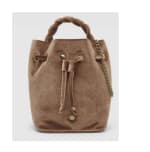 Bolso saco mini Southern Cotton de terciopelo en camel con varias asas por 17.95€