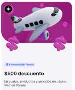 Voucher Volaris: $500 de descuento en Spin Premia