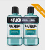 Enjuague bucal Listerine Cool Mint 4 pzas por $179.03 en Sam's Club