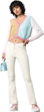 ONLY flared jeans ONLBLUSH ecru voor €19,99 bij Amazon