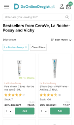 30% korting op CeraVe, La Roche-Posay en Vichy bij De Online Drogist