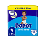 Pañal Infantil Dodot Bebe Seco Value Talla 4 9-14 Kg 58 Unidades Pack por 13,95€ 2da unidad con 50% Descuento