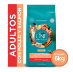 Alimento Purina One para gato adulto de pollo y salmón 6 Kg por $35.990