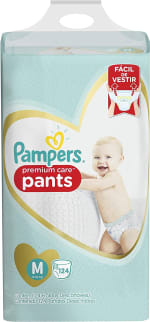 Fralda Pampers Pants Premium Care M de 124 uni - R$ 241