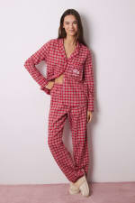 Pijama camisero franela 100% algodón cuadros por 10,99€