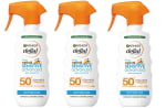 3 Botes de Garnier Delial Niños Sensitive Advanced Pistola Protector Solar en Spray para Niños. Alta Protección FPS 50+. Resistente al agua, arena, sal y cloro. Testado bajo control pediátrico., 300ml por 22.4€
