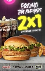 2x1 en hamburguesas,patatas y bebida solo hoy en Padthaiwok