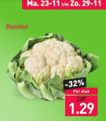 Bloemkool voor 1,29