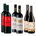 2 botellas de Fincas Valdemar Gran Reserva 2016. B. Valdemar. D.O.Ca. Rioja. + 2 botellas de Viña Pomal Cuvée Especial Reserva 2021. Bodegas Bilbaínas. D.O.Ca. Rioja. + 2 botellas de Marqués de Cáceres Edición Especial Reserva 2019. B. Marqués de Cáceres. D.O.Ca. Rioja. por 40€