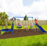 Set columpio, resbaladilla y mini trampolín por $3324.25 en Sams´Club