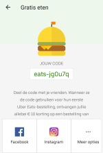 UberEats: Krijg €10 korting bij een besteding van min. €15
