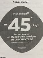 Hasta 5 € de descuento al regístrate en MUNDO GALP (nuevos clientes)