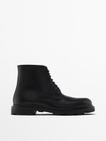 Massimo Dutti Bota Acordonada Negra por 59,95€