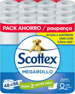 Scottex Papel Higiénico Megarollo doble rollo 48 unidades por 22,99€