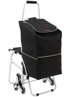 Vevor carrito de la compra plegable con asiento 50L por 37,36€ (cuenta nueva por 25,36€)