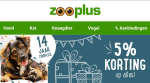 5% korting op alles bij Zooplus met de code